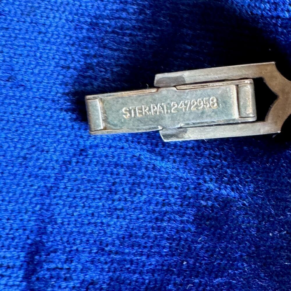 Vintage Mid-Century Sterling Silver Abstract/Postmodern Cufflinks - Picture 4 of 7